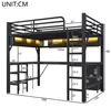 Merax Etagenbett Hochbett 140x200 mit Schreibtisch, Produktbild-Vorschau 7