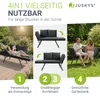 Záhradná lavica JUSKYS® Calvia – čierna/sivá, s funkciou na Náhľad obrázku produktu 2