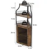 Armoire à vin d'angle avec étagère à vin amovible Armoire Voir les images du produit 3