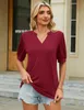Dámske tričko s krátkym rukávom Letné Moderné Maroon Náhľad obrázku produktu 3