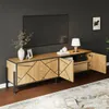 Merax TV Lowboard mit 4 Türen, TV Board mit geometrisches Produktbild-Vorschau 8