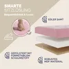CASARIA® Sitzbank mit Stauraum Rosa Samt mit Holzfüßen Produktbild-Vorschau 6