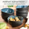 Moritz & Moritz ORGANIC reaktiv blau Müslibowl Set 6 tlg. Produktbild-Vorschau 2