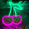 Rosa Kirsche Leuchtreklame LED Neonlicht USB Nachtlicht Produktbild-Vorschau 2