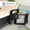 Tavolino da giardino in polyrattan, nero, 45x45x40 cm, Anteprima dell’immagine prodotto 3