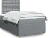 Eleganten-Stil Boxspringbett mit Matratze Hellgrau 120x200 Produktbild-Vorschau 1