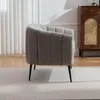 okwish Pohovka chenille dvoumístná retro design s rýhovaným Náhled obrázku produktu 5