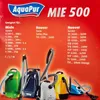 A red background with text and images of vacuum cleaners. Produktbild-Vorschau