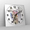 Wanduhr - Quadrat - Glasuhr - Lieber Kopf hipster Produktbild-Vorschau 4