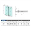 100cmxH.140cm Badewannenaufsatz 2 tlg.Faltwand Duschwand Produktbild-Vorschau 4