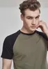 Urban Classics - RAGLAN Contrast T-Shirt oliv / schwarz 4XL Podgląd zdjęcia produktu 17