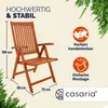 CASARIA® 2er Set Gartenstuhl Balkonstuhl Holz Produktbild-Vorschau 5