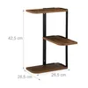 Relaxdays Eckregal, 3 Zickzack Ablagen, HBT: 42,5x26,5x26,5 Produktbild-Vorschau 4