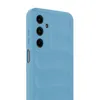 A close-up side view of a light blue phone case. Produktbild-Vorschau