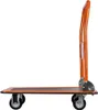 A side view of an orange and black foldable platform cart on a white background. Podgląd zdjęcia produktu