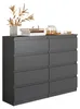 Kommode Anthrazit mit 8 Schubladen – Modernes Sideboard für Produktbild-Vorschau 1