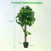 albero artificiale di seta alto 114 cm in vaso, albero Anteprima dell’immagine prodotto 7