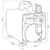 vidaXL Pompe à vide mono-étagée avec kit de manomètre de Voir les images du produit 7