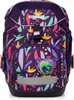 A purple backpack with a colorful leaf and chameleon pattern. Náhľad obrázku produktu