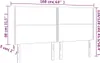 Kopfteile 4 Stk. Schwarz 80x5x78/88 cm Stoff Produktbild-Vorschau 8