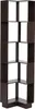 A dark brown corner bookshelf with five shelves against a white background. Náhľad obrázku produktu