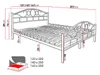 Kovová manželská postel 140x200 TEJANO - černá Náhled obrázku produktu 4
