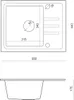VBChome Lavello in granito beige con rubinetteria 55 x 44 Anteprima dell’immagine prodotto 5