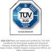A certification badge from TUV SUD for food grade quality and structural integrity. Produktbild-Vorschau