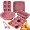 Backform 7-tlg Antihaft Silikon Backformen Set Backzubehör Produktbild-Vorschau 1
