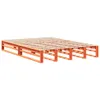 vidaXL Massivholzbett ohne Matratze Wachsbraun 135x190 cm Produktbild-Vorschau 3