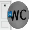 KOTARBAU® Znak WC ⌀ 7 cm znak ze stali nierdzewnej Srebrny Podgląd zdjęcia produktu 1