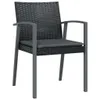 vidaXL 5 tlg. Garten Essgruppe mit Kissen Poly Rattan und Produktbild-Vorschau 5