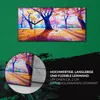 Küchenuhr Bürouhr Leinwand Uhr 60x30 Gemälde Park Bäume Produktbild-Vorschau 5