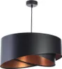 Hängelampe Stoff E27 rund Ø 50 cm H: max. 102 cm in Schwarz Produktbild-Vorschau 1