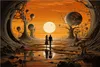 Wallario Poster - Sonnenuntergang in einer fremden Welt, Produktbild-Vorschau 1