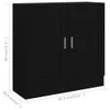 vidaXL Bücherschrank Schwarz 82,5x30,5x80 cm Holzwerkstoff Produktbild-Vorschau 7