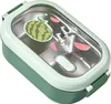 Bento Lunch Box Prenosný bezpečný nepriepustný rozdelený Náhľad obrázku produktu 1