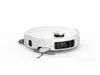 A white robot vacuum cleaner with gold accents is shown from a side angle against a white background. Produktbild-Vorschau