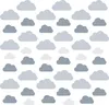 Muralo sada nálepiek na stenu do detskej izby GREY CLOUDS Náhľad obrázku produktu 1