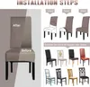 Esszimmer Stretch Stuhlbezüge XL Elastische Stuhlhussen Mit Produktbild-Vorschau 5