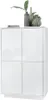 Mobiletto 4 ante, collezione CREAM, colore bianco lucido Anteprima dell’immagine prodotto 1
