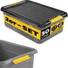 MONZANA® 2x Aufbewahrungsbox 30L mit Deckel 40kg belastbar Produktbild-Vorschau 1