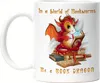 Bookworm? Please, I Am A Bookdragon Tasse Weiß Buch Lesen Produktbild-Vorschau 1