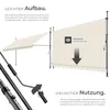 tectake® Klemmmarkise mit Handkurbel einfache Montage Produktbild-Vorschau 4