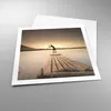 Poster - Poster ohne Rahmen - Floß Westen die Sonne - 60x60 Produktbild-Vorschau 3