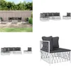 vidaXL 6 tlg. Garten Lounge Set mit Kissen Weiß Stahl - Produktbild-Vorschau 1