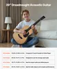 SucceBuy Guitare acoustique Dreadnought, 990,6 mm, Set avec Voir les images du produit 3