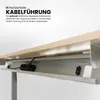 bümö Schreibtisch Serie-H - Gestell: Silber, Größe:  200 x Produktbild-Vorschau 8