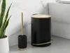 TENDANCE Abfalleimer Mülleimer 3 l schwarz gold Produktbild-Vorschau 2