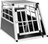 A dog transport box with a sloped back and a front door. Náhled obrázku produktu